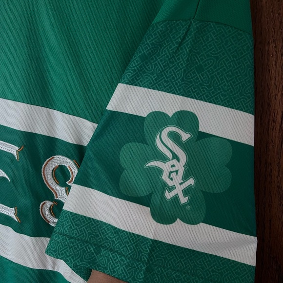 Baseball Chicago White Sox Jersey Mens Green Miller Lite Chi-rish SGA Pullover - Picture 3 of 6
